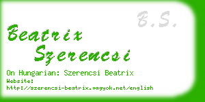 beatrix szerencsi business card